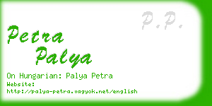 petra palya business card
